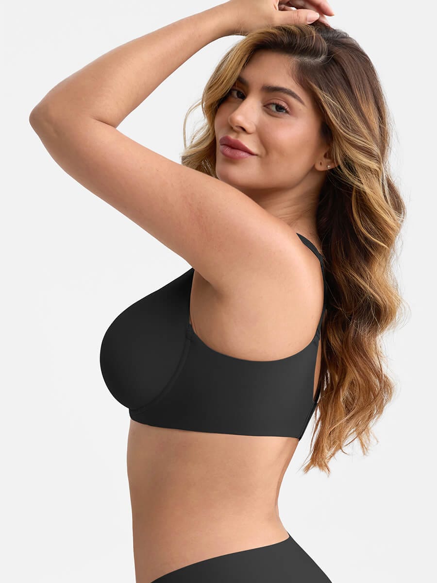 Elegant Mesh Plunge Minimizing Bra with Full Coverage Support