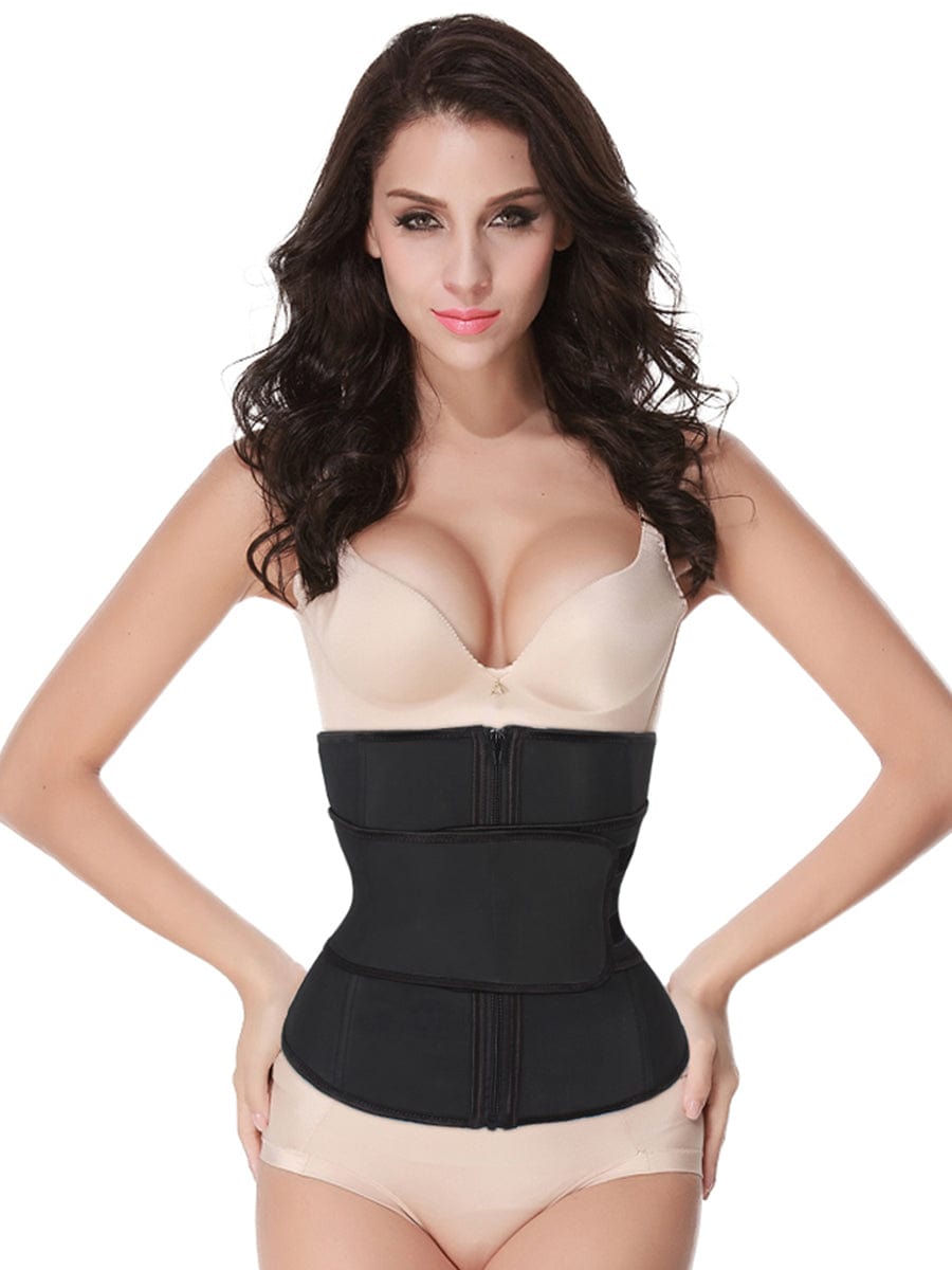 Sleek Black Adjustable Waist Trainer for Ultimate Tummy Control