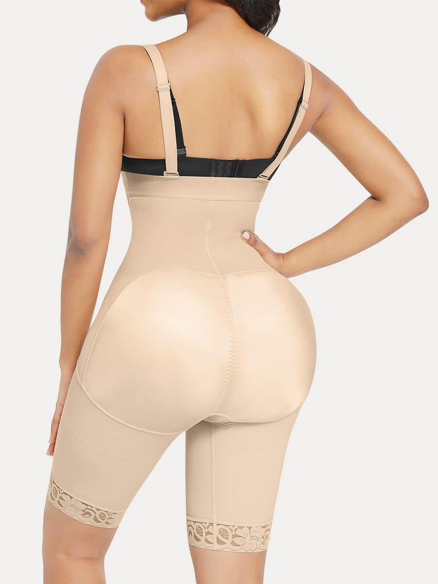 High-Waist Knee-Length Post Surgery Shapewear Shorts