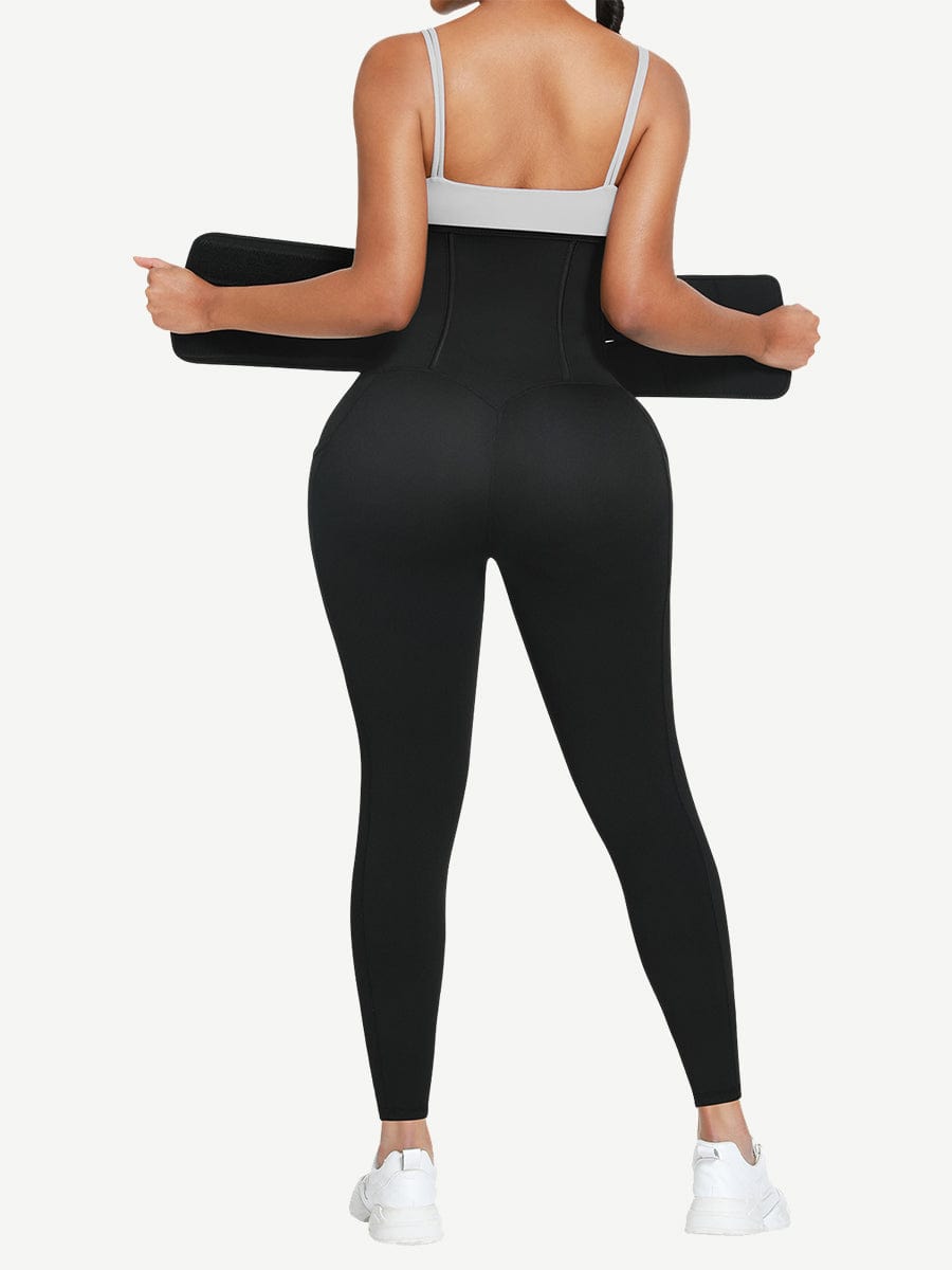 Sculpting Yoga Leggings with Slimming Belt & Pocket