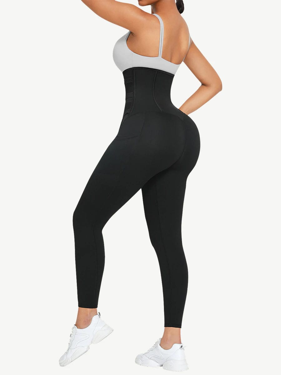 Sculpting Yoga Leggings with Slimming Belt & Pocket