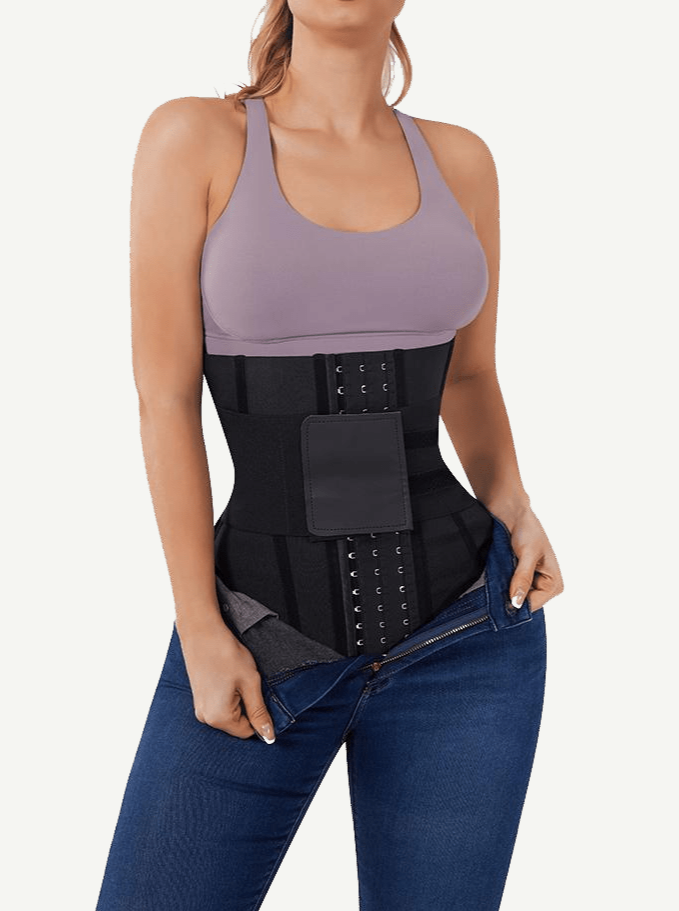 Elite Latex Waist Trainer with Abdominal Binder