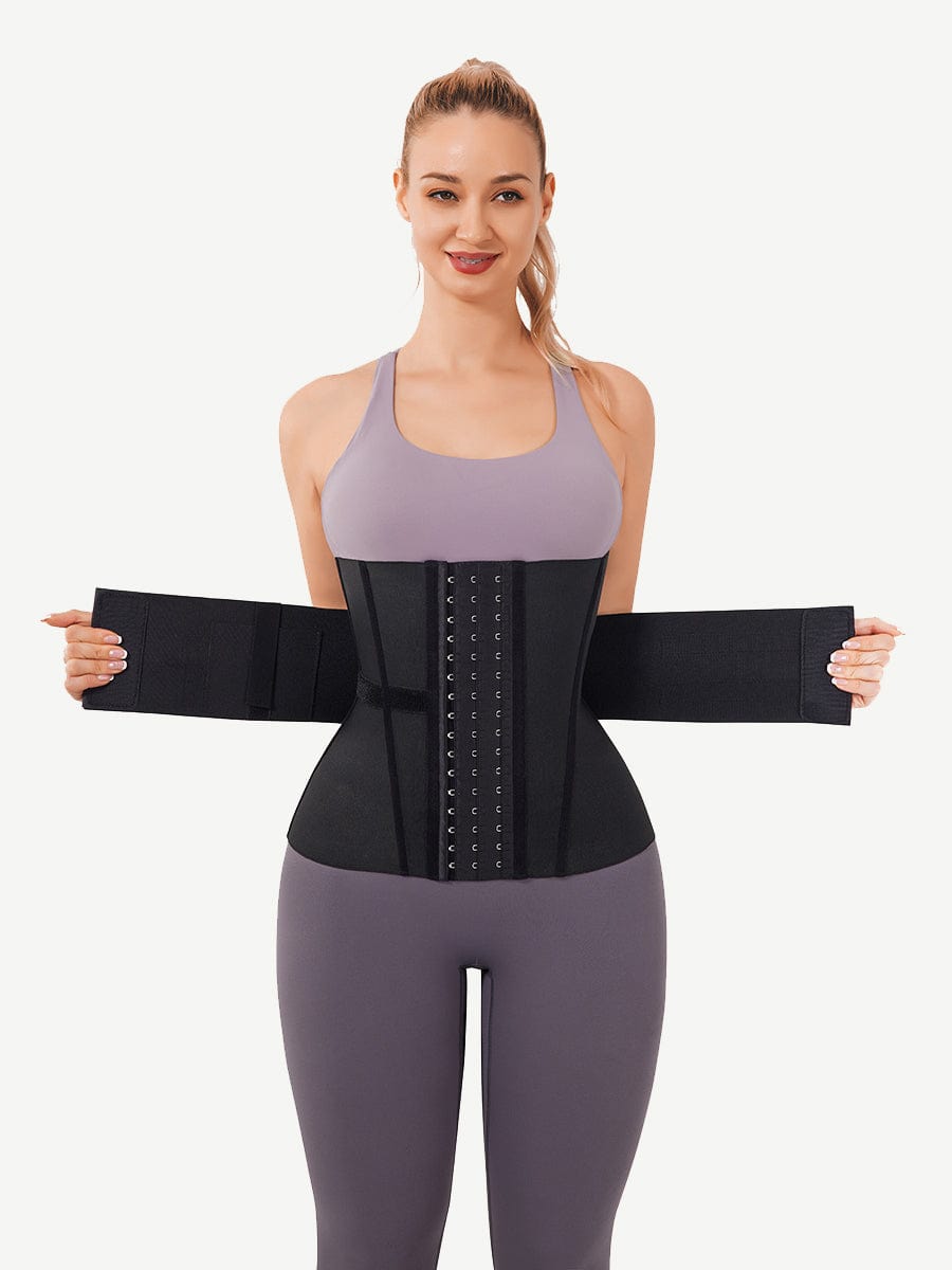 Elite Latex Waist Trainer with Abdominal Binder