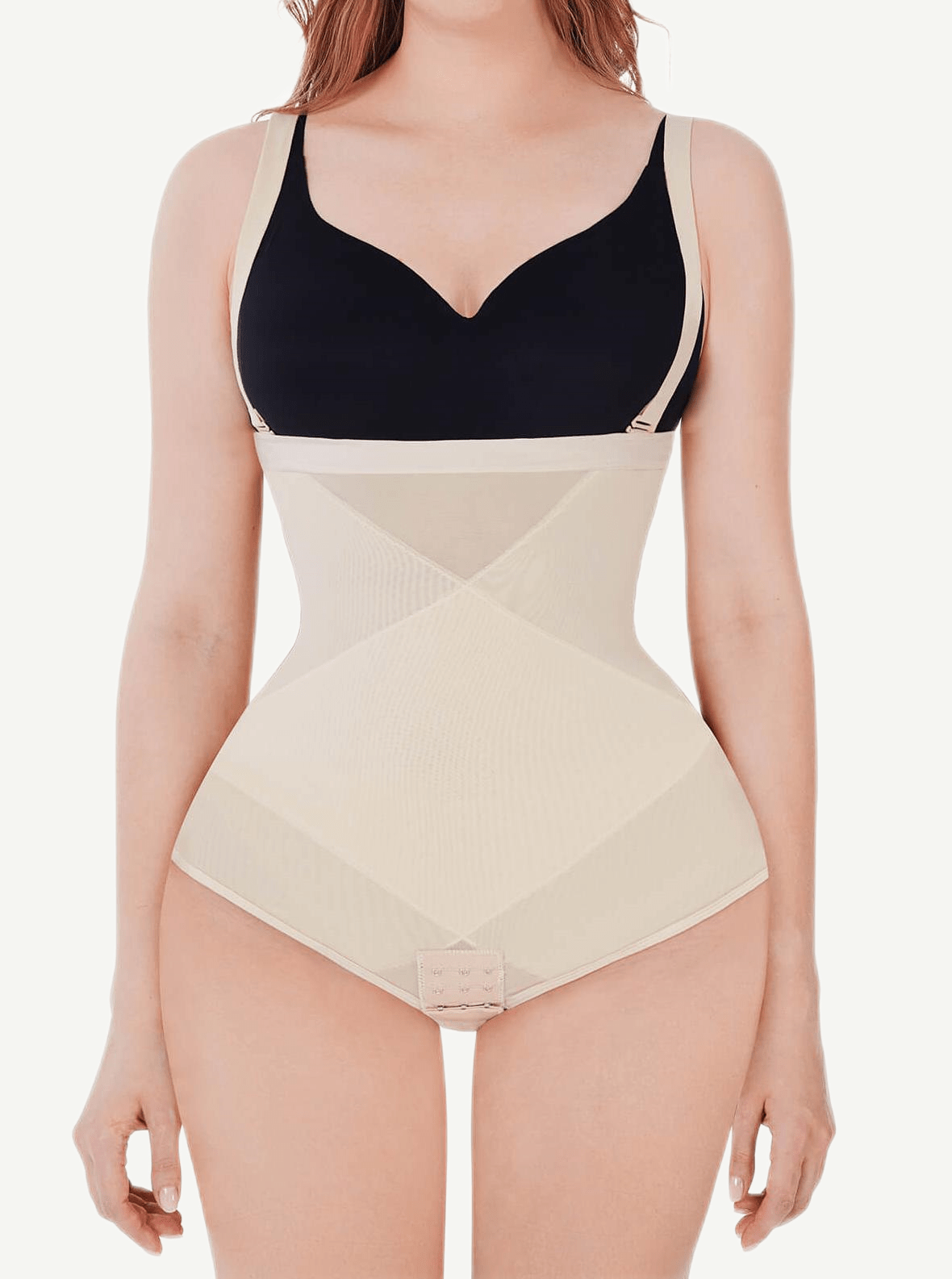 Abdominal Control Crossover Panties with Butt-Lifting Design