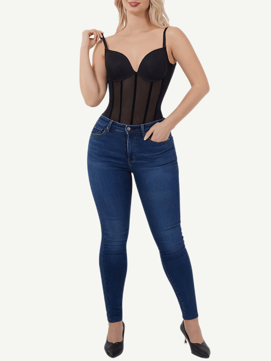 Elegant Back U-Shape Compression Shapewear with Steel Bone Support