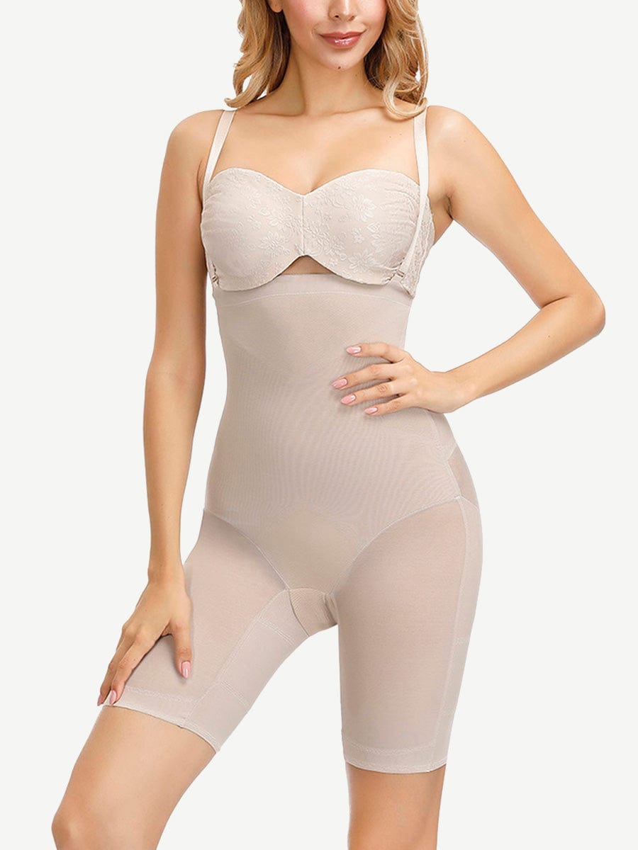 Plus Size Mesh Patchwork Butt Lifting Body Shaper