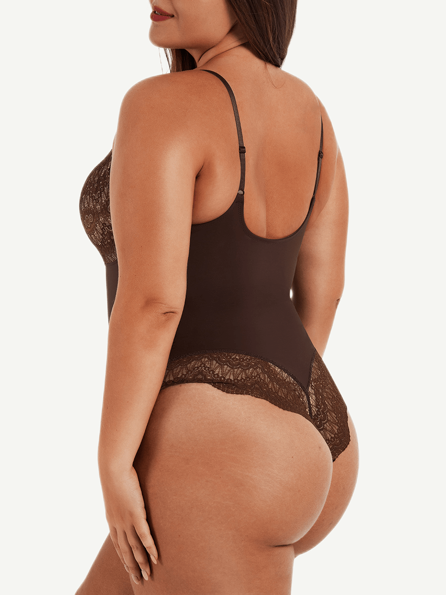 Sultry Lace Bodysuit with Sculpting Compression