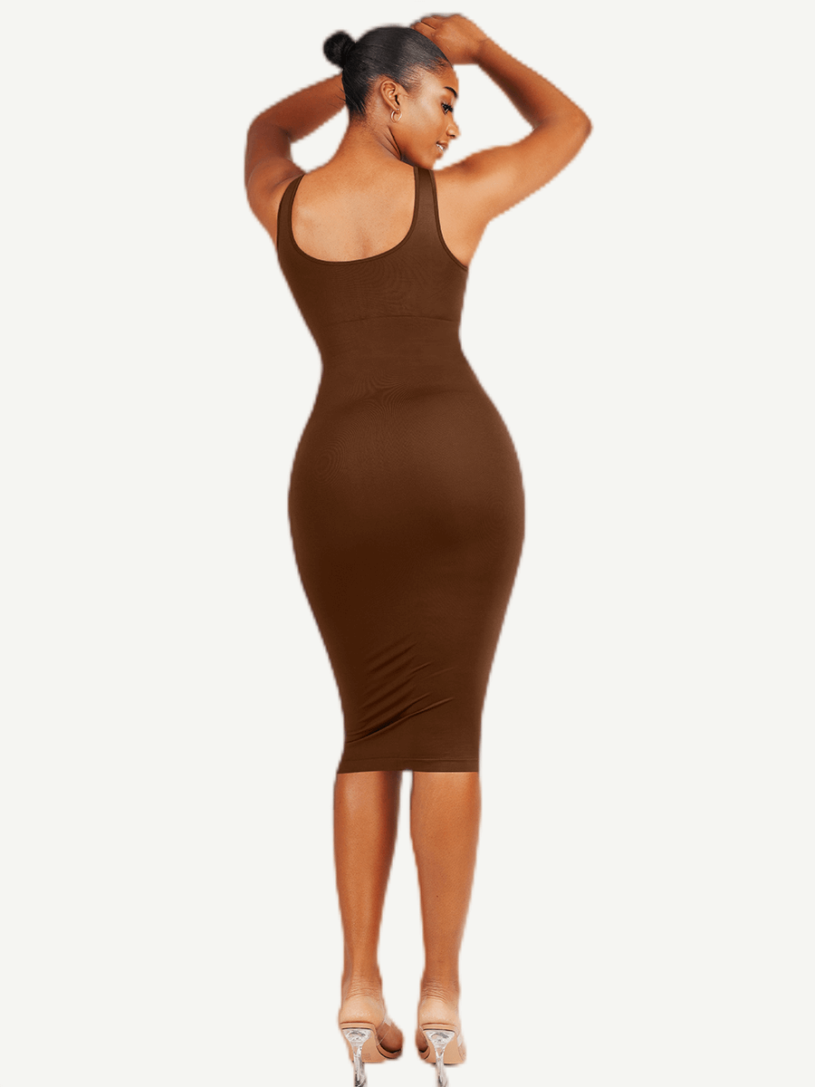 Eco-Friendly Seamless Shaping Dress with U-Back