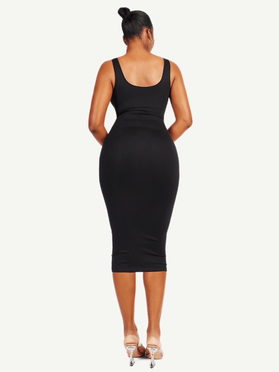 Eco-Friendly Seamless Shaping Dress with U-Back