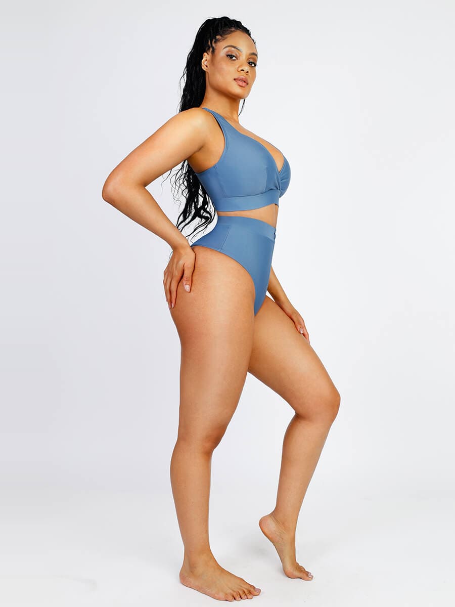 Elegant Surplice Neckline Bikini Top
