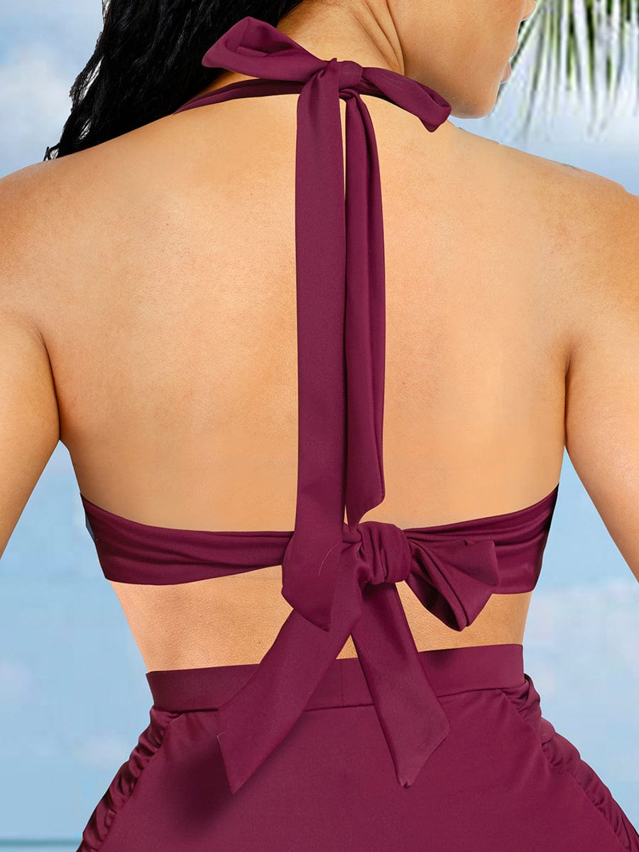 Stylish Strappy Tankini with Bra Twist and Tummy Control