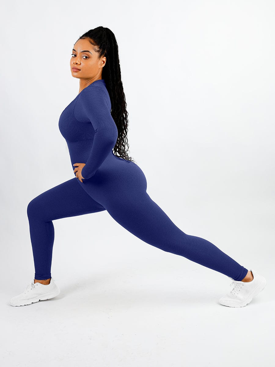 Sculpting Seamless V-Neck Tummy Control Jumpsuit