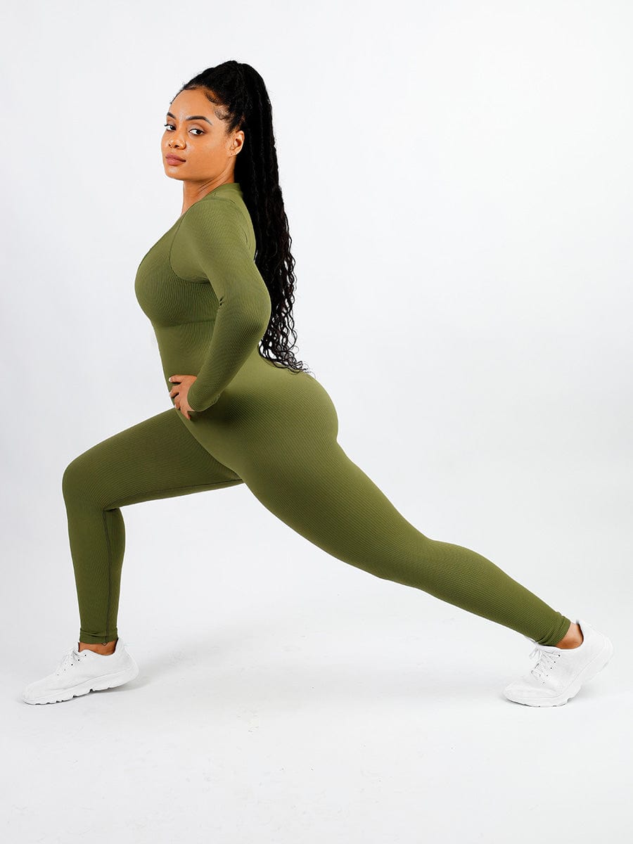 Sculpting Seamless V-Neck Tummy Control Jumpsuit