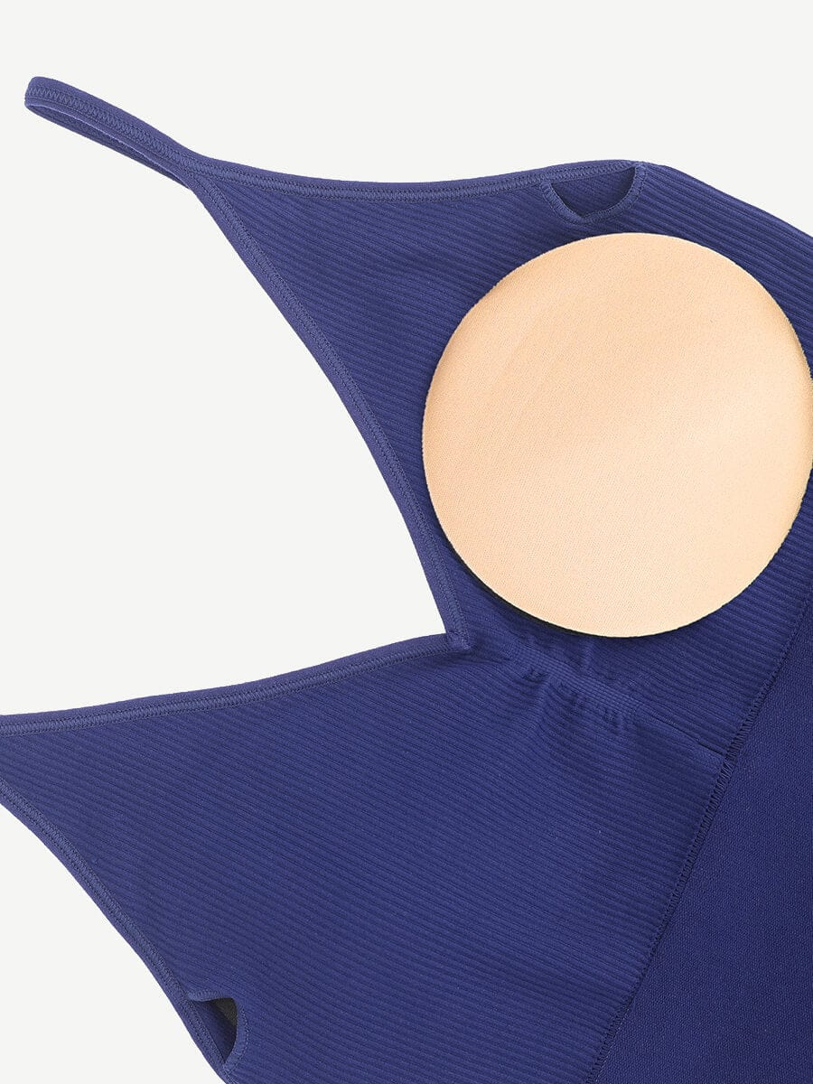 Sculpt & Style: Seamless Tummy Control Jumpsuit with Removable Pads