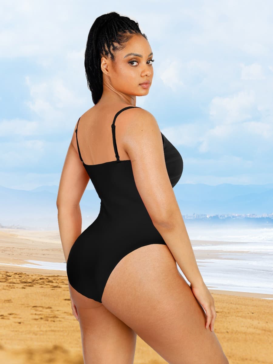 Elegant One-Piece Shapewear Swimsuit with Tummy Control