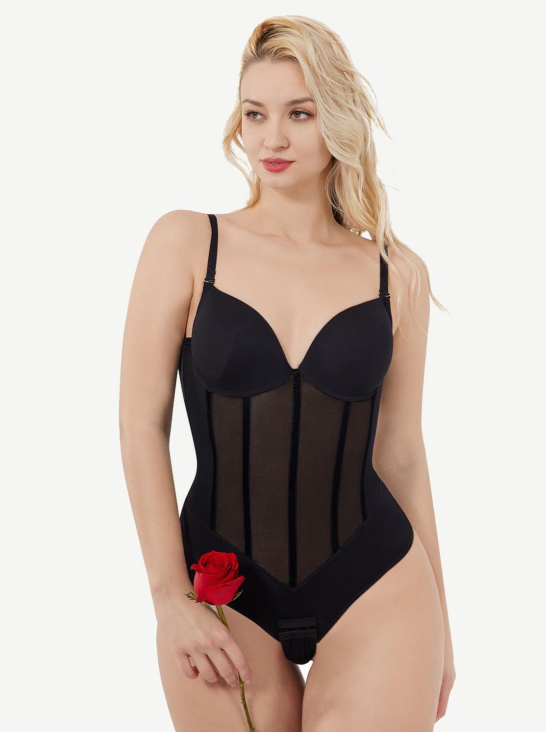 Elegant Back U-Shape Compression Shapewear with Steel Bone Support
