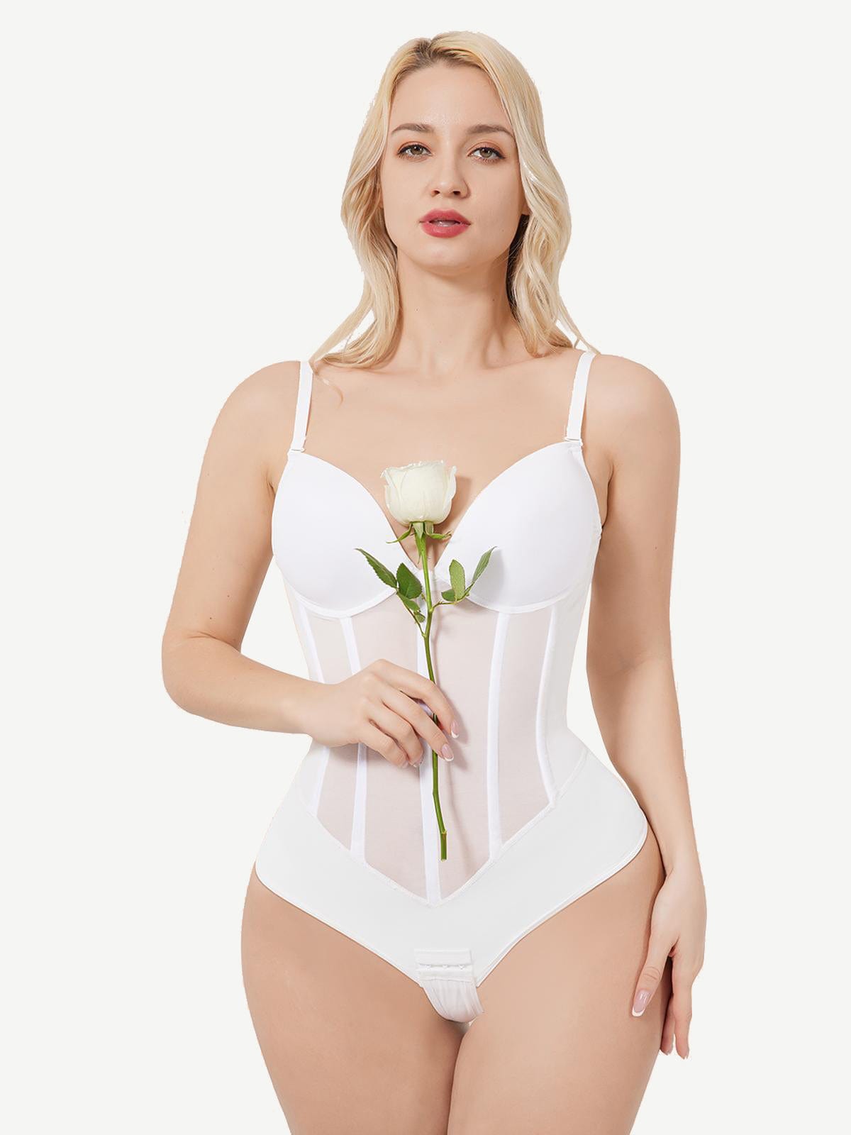 Elegant Back U-Shape Compression Shapewear with Steel Bone Support