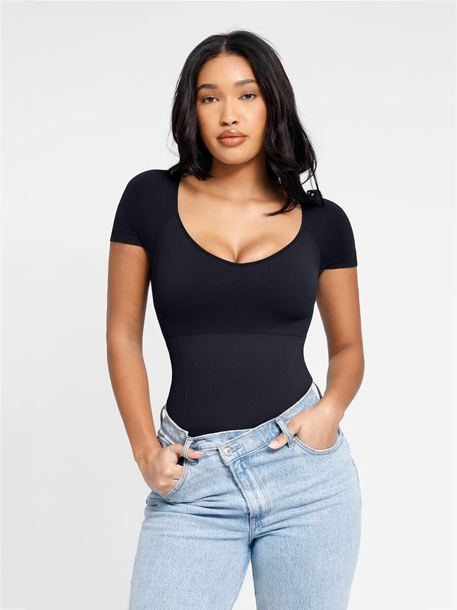 Eco-Friendly Seamless Sculpting Bodysuit with Ultimate Chest Support