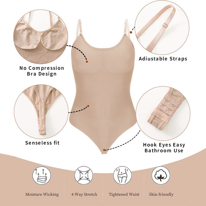 Seamless Waist-Cinching & Hip-Lifting Shapewear Thong