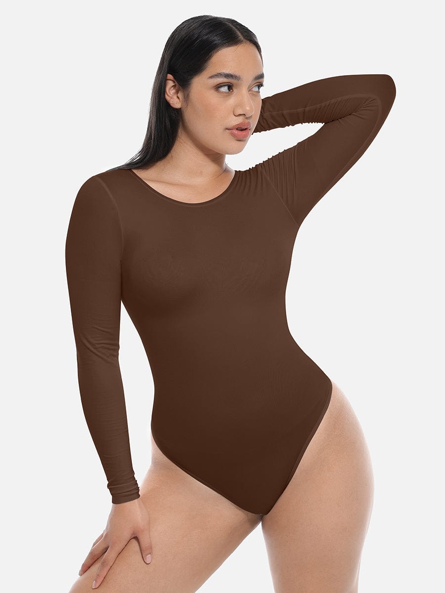 Seamless SlimFit Long Sleeve Bodysuit Shapewear