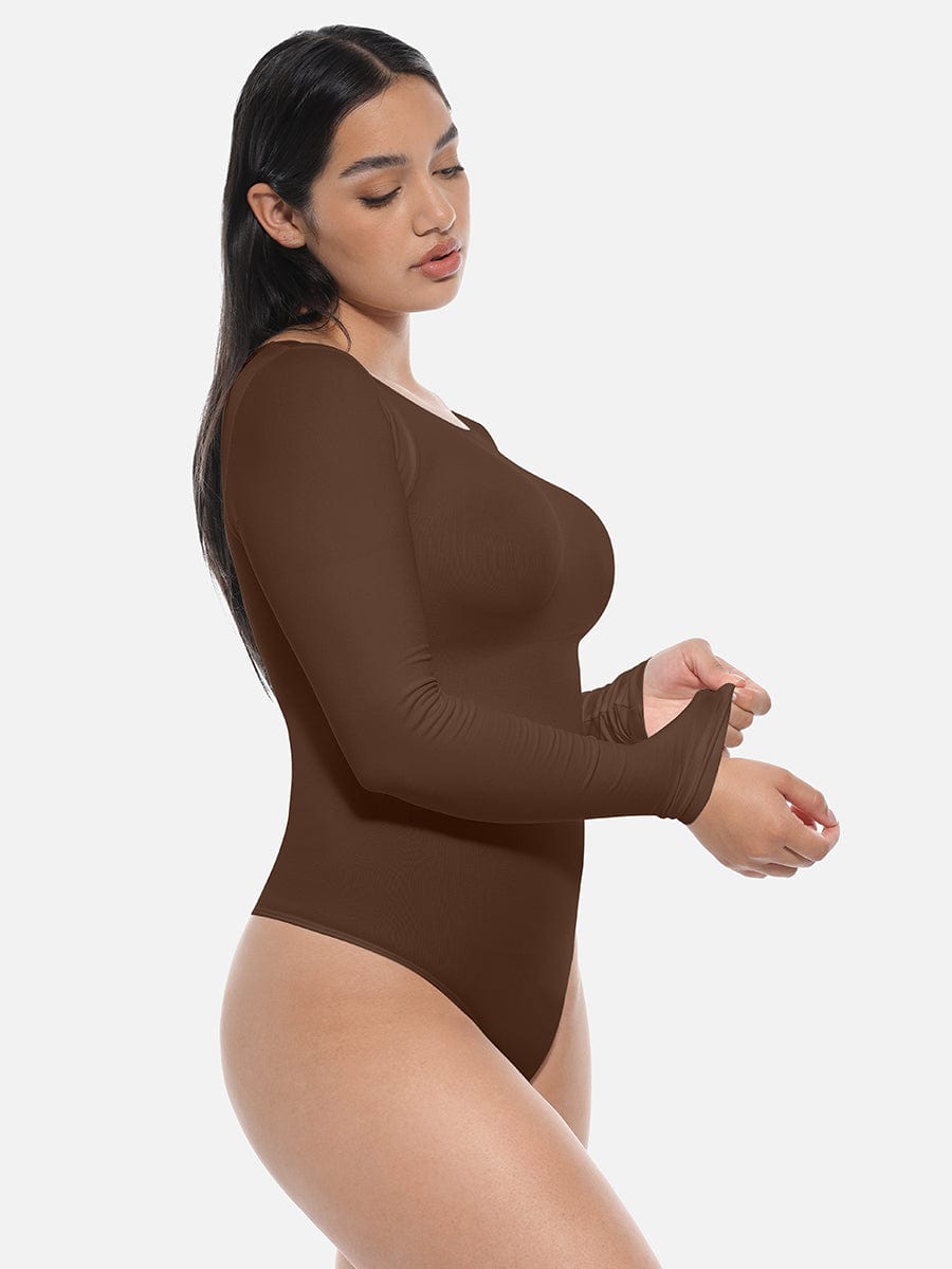 Seamless SlimFit Long Sleeve Bodysuit Shapewear