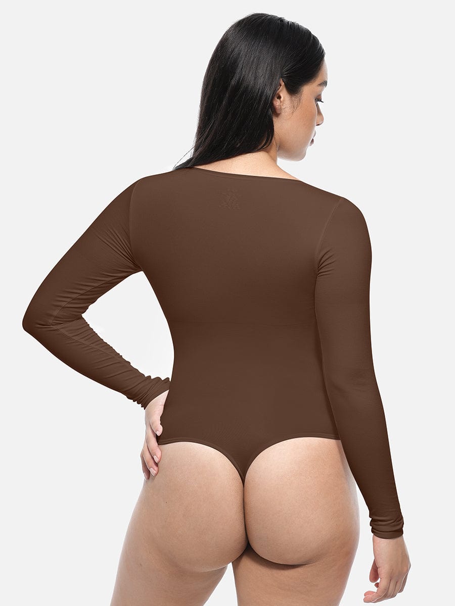 Seamless SlimFit Long Sleeve Bodysuit Shapewear