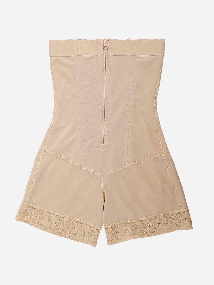 High-Waisted Butt Lifting Shaper Shorts with Steel Bone Support