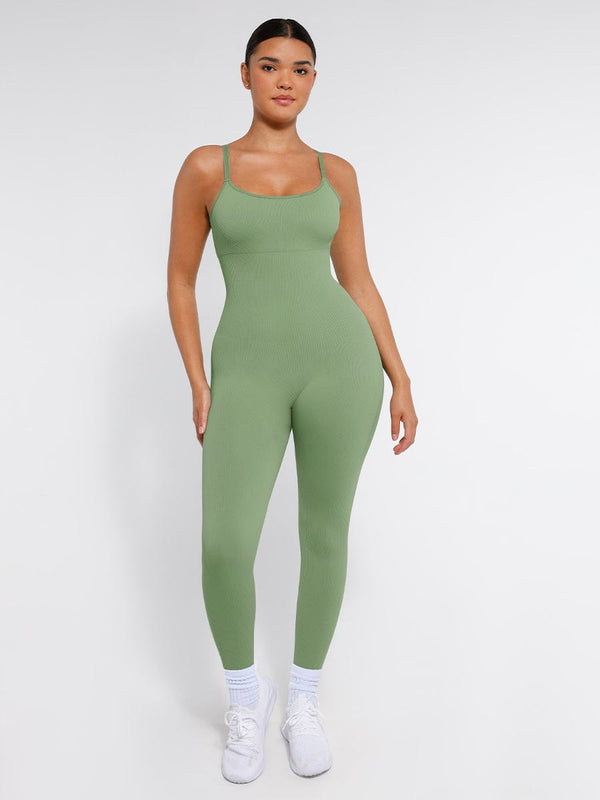 Ultra-Stretch Seamless Tummy Control Jumpsuit with Removable Cups