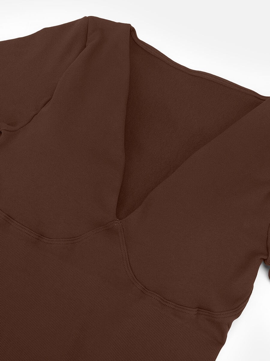 Seamless Deep V Tummy Control Catsuit - Instant Waist Sculpting
