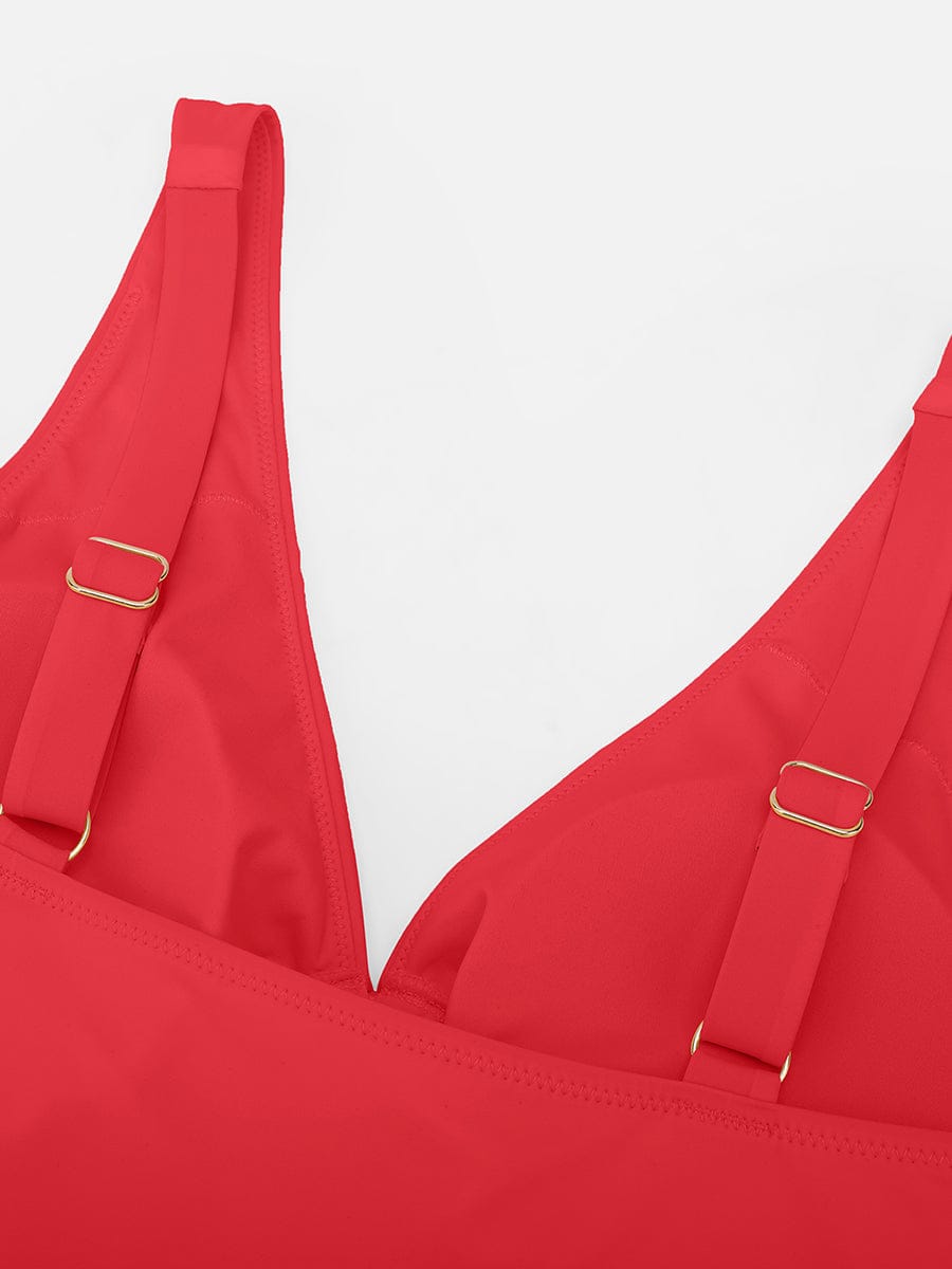 Sculpt & Shine Ruched One Piece Swimsuit with Built-In Shaping Mesh