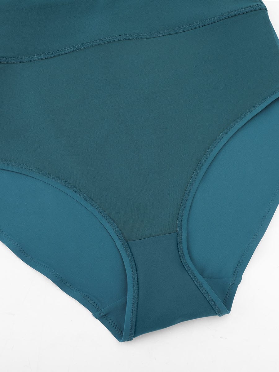 Sculpting Deep V Ruched One-Piece Swimsuit with Removable Pads