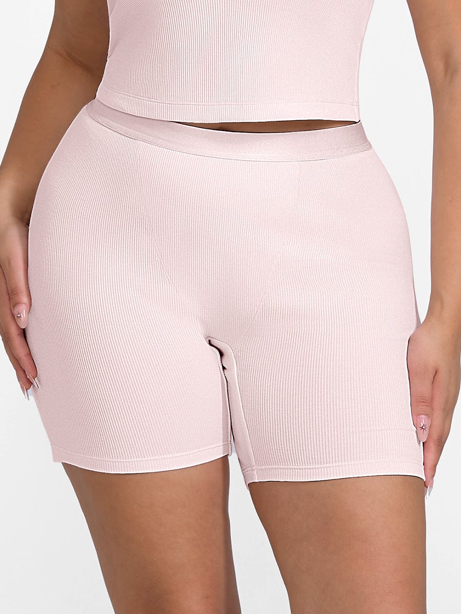 Rayon Ribbed Mid-Rise Boxer Shorts for Breathable Comfort