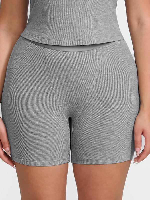 Rayon Ribbed Mid-Rise Boxer Shorts for Breathable Comfort