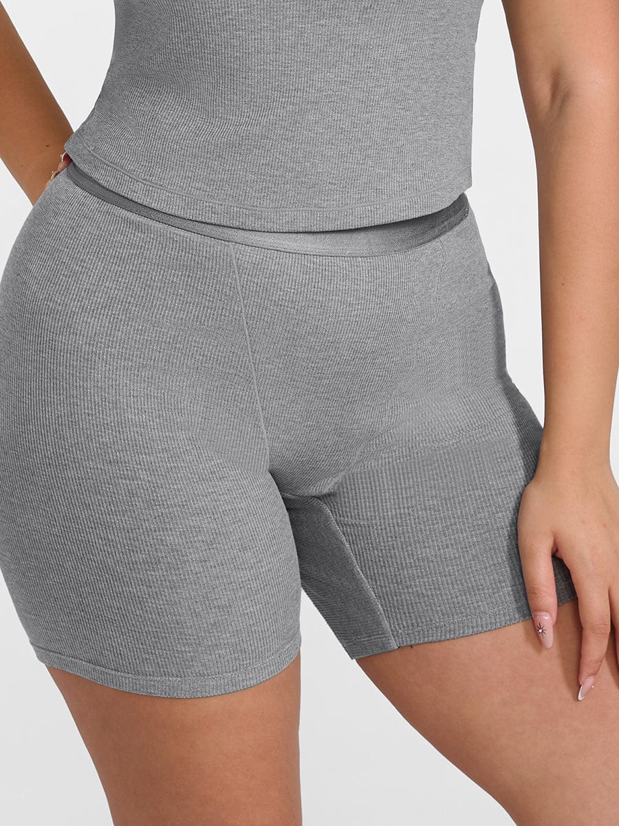 Rayon Ribbed Mid-Rise Boxer Shorts for Breathable Comfort