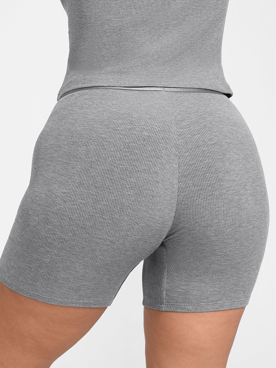 Rayon Ribbed Mid-Rise Boxer Shorts for Breathable Comfort