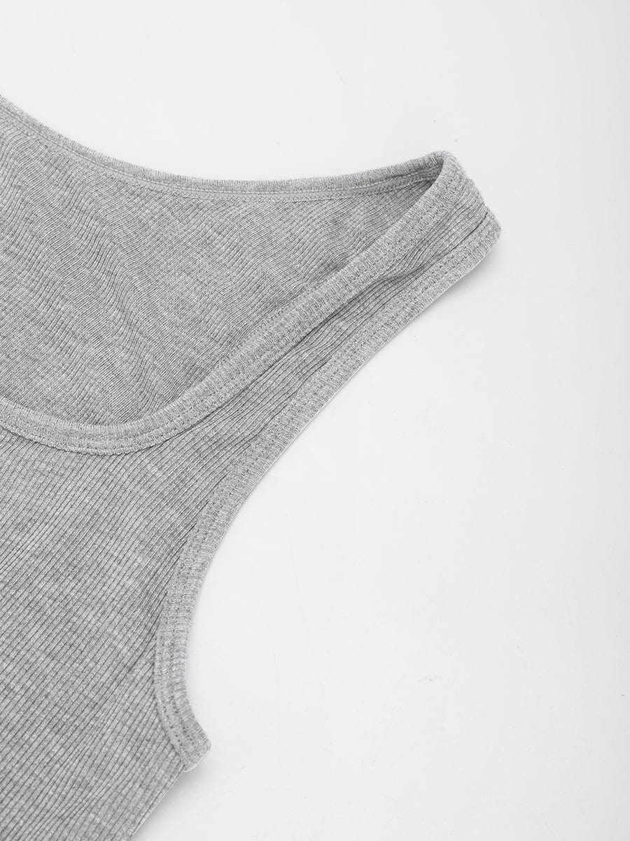 Rayon Ribbed Scoop Neck Tank Top - Breathe Easy Style