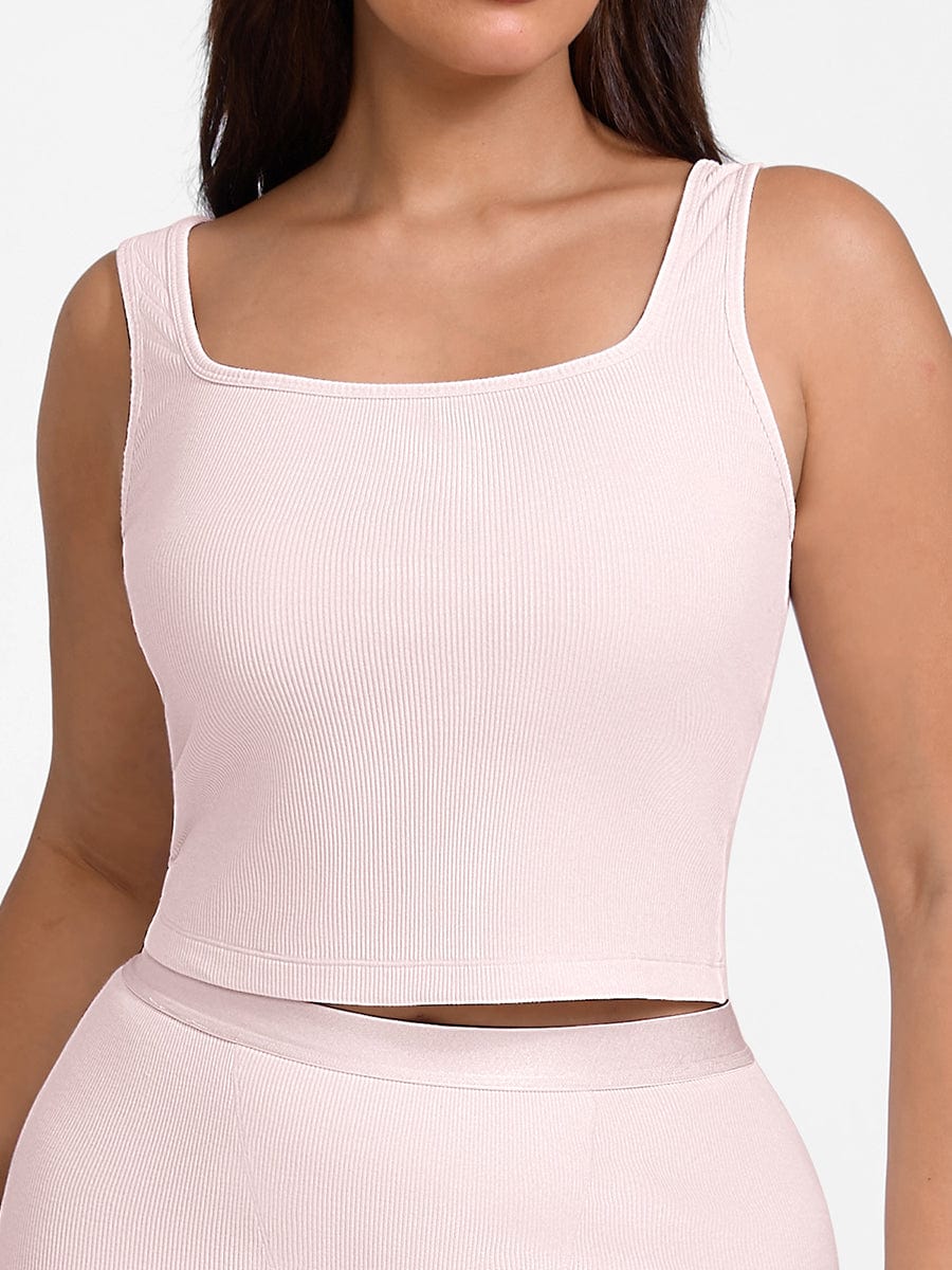 Rayon Ribbed Scoop Neck Tank Top - Breathe Easy Style