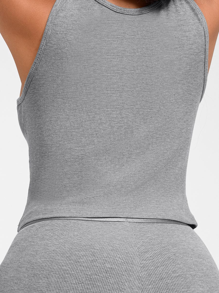 Rayon Ribbed Scoop Neck Tank Top - Breathe Easy Style
