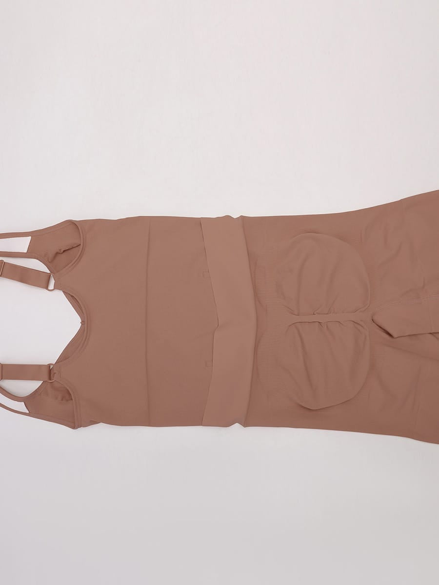 Seamless Open-Back Butt-Lifting Bodysuit with Tummy Control