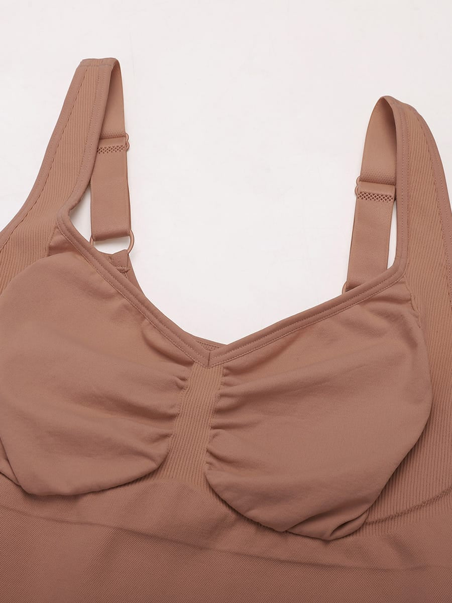 Seamless Open-Back Butt-Lifting Bodysuit with Tummy Control