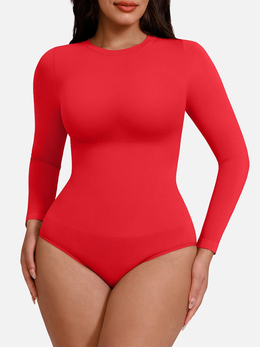 Seamless Long Sleeve Tummy Control Bodysuit