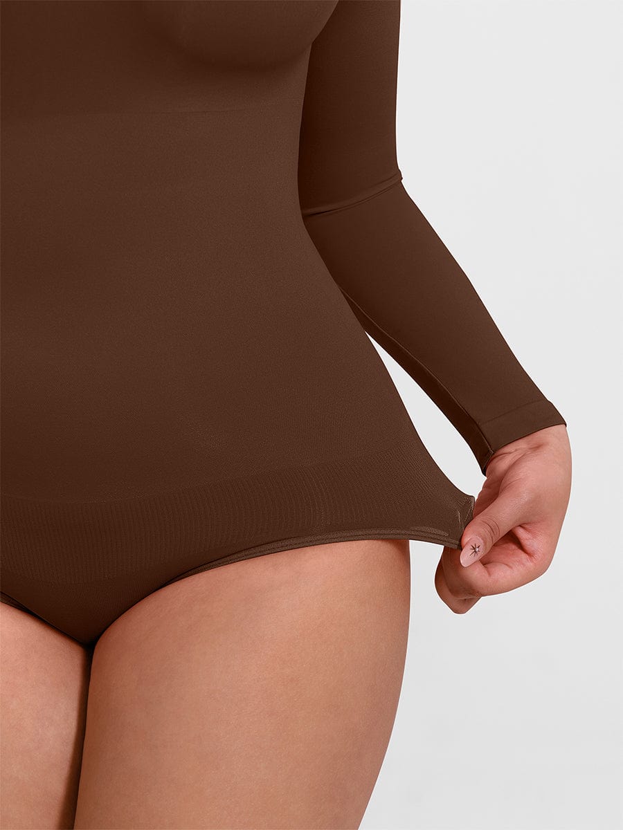 Seamless Long Sleeve Tummy Control Bodysuit
