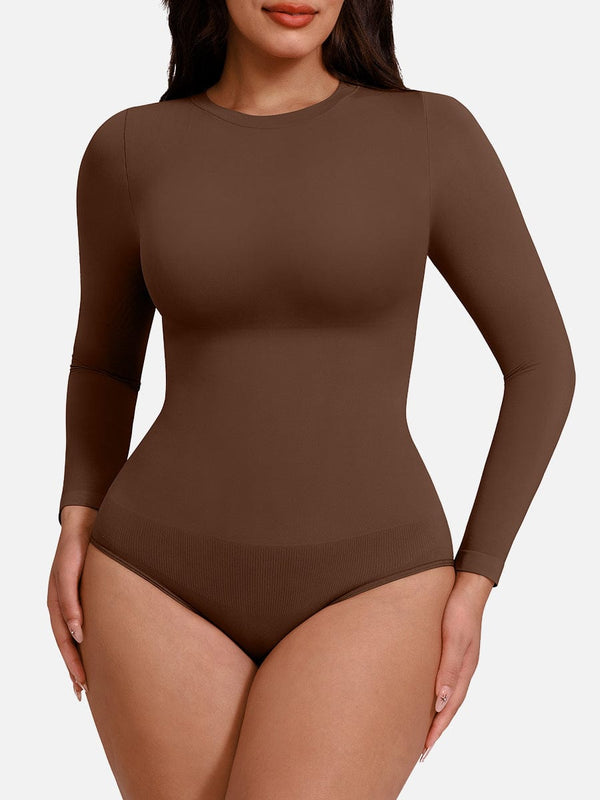Seamless Long Sleeve Tummy Control Bodysuit