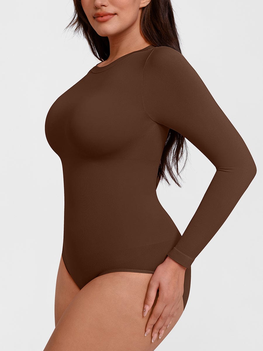 Seamless Long Sleeve Tummy Control Bodysuit