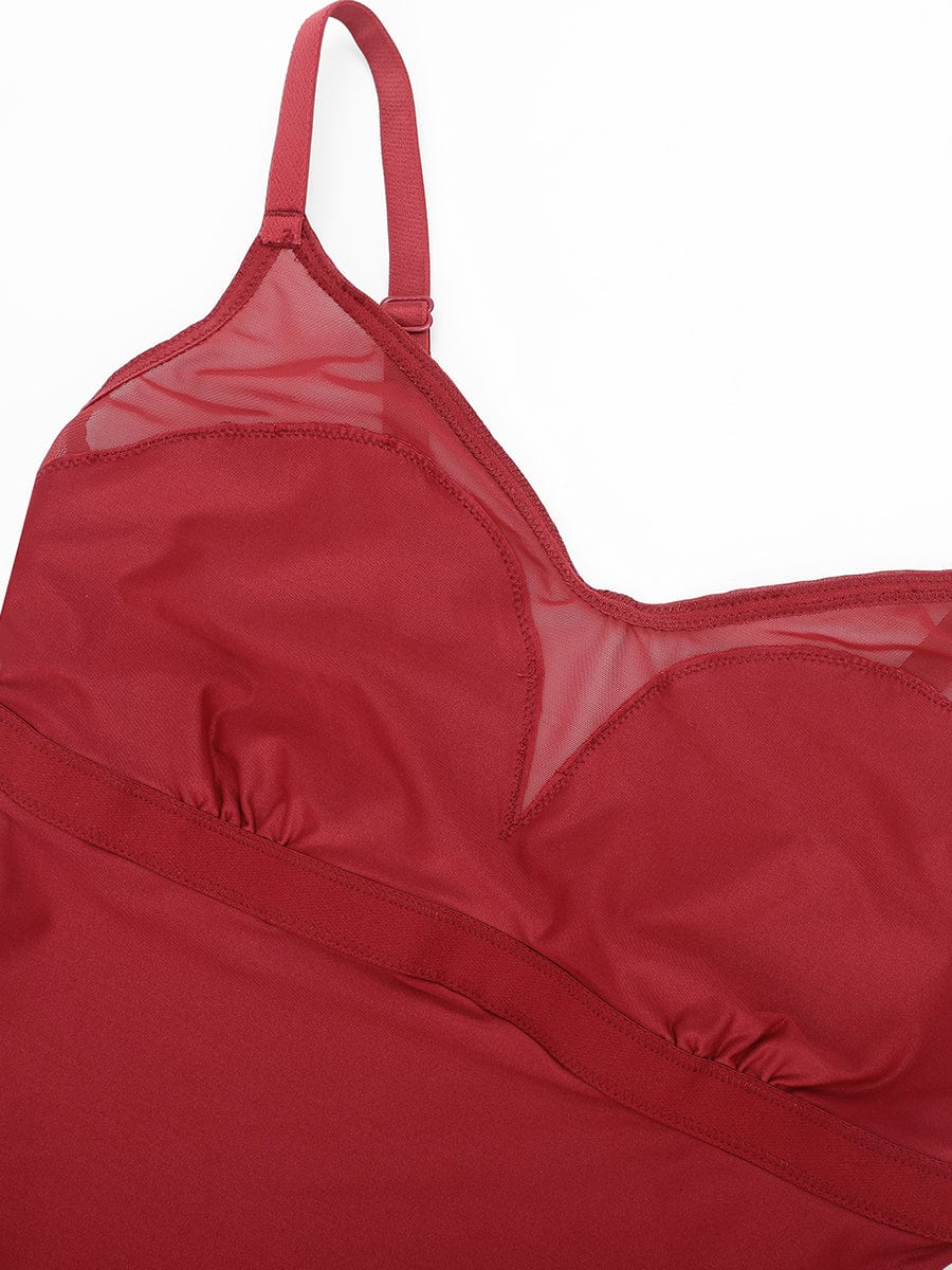Mesh Slip Bodysuit with Tummy Control & Thong Back