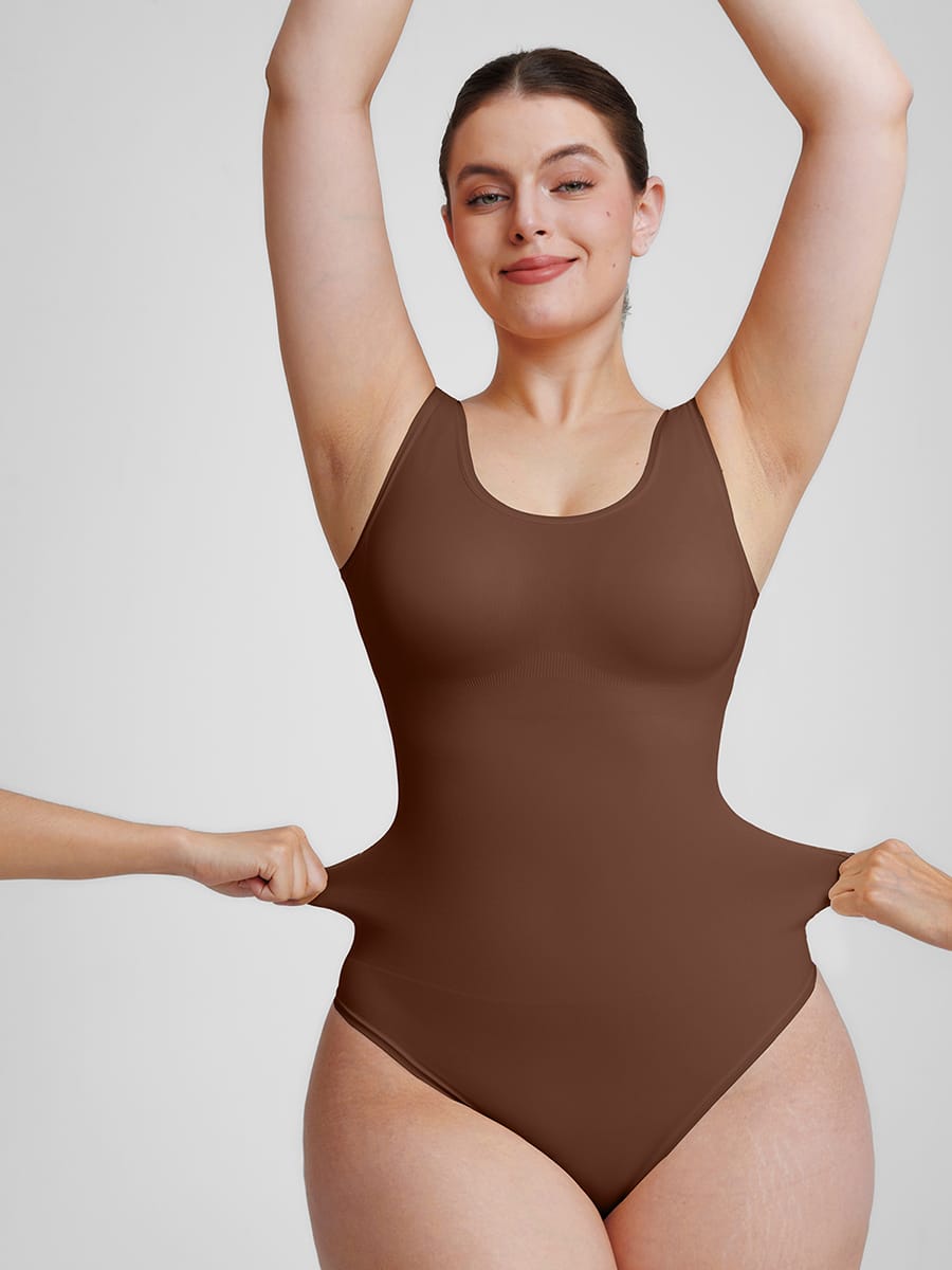 Eco-Friendly Seamless Belly Control Thong Bodysuit