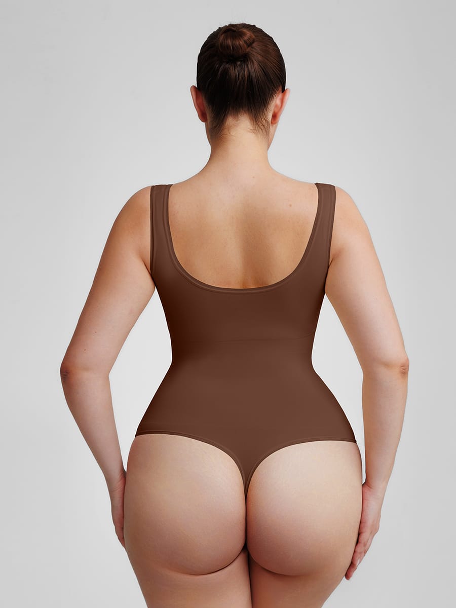 Eco-Friendly Seamless Belly Control Thong Bodysuit