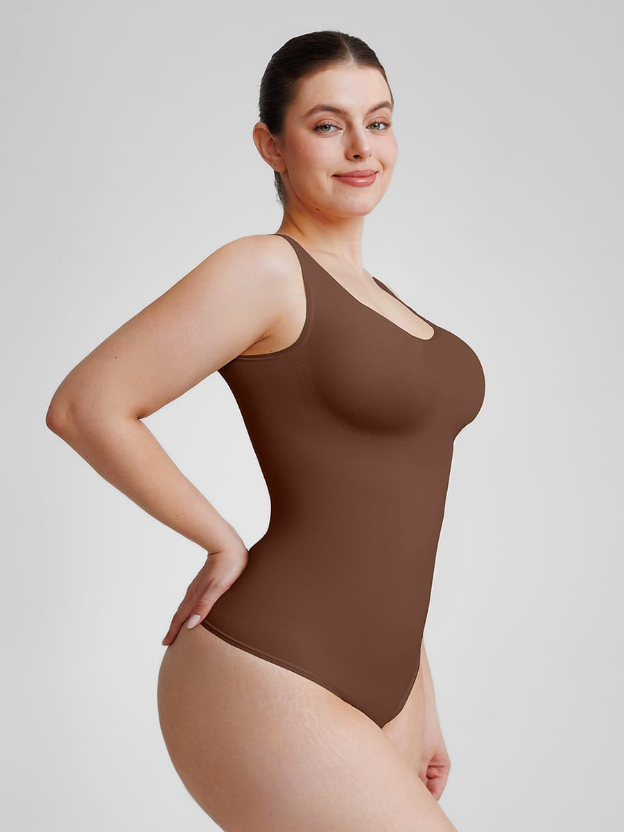 Eco-Friendly Seamless Belly Control Thong Bodysuit