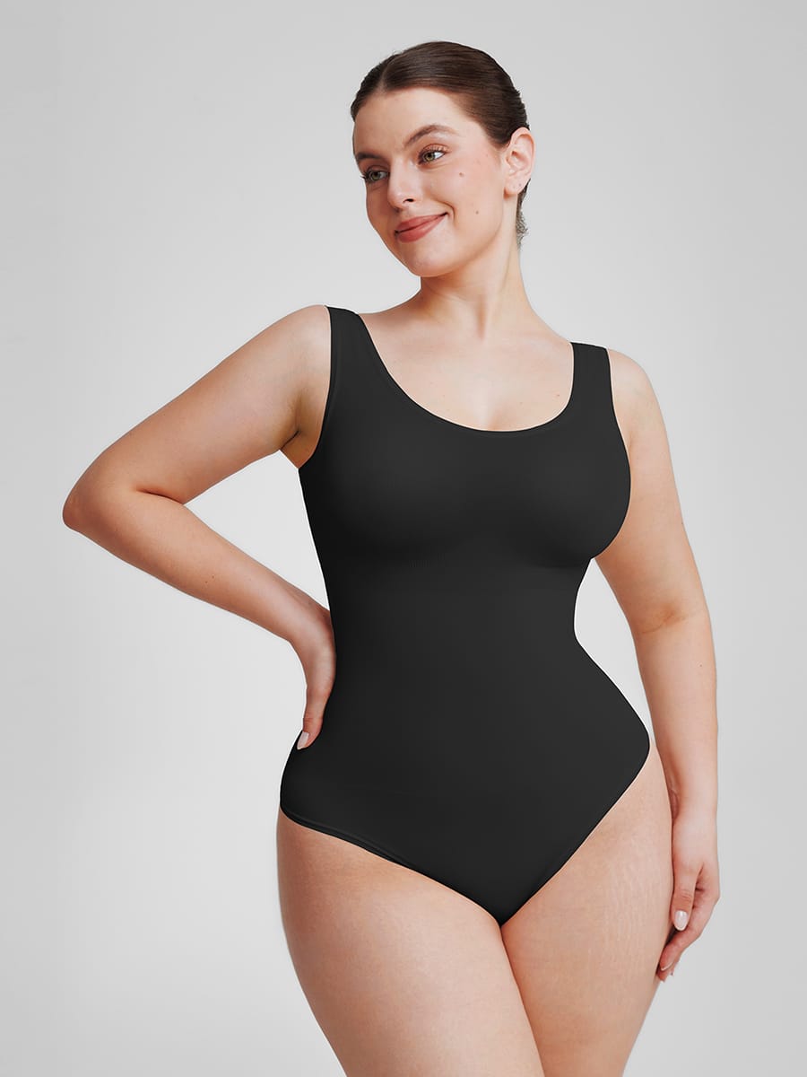 Eco-Friendly Seamless Belly Control Thong Bodysuit