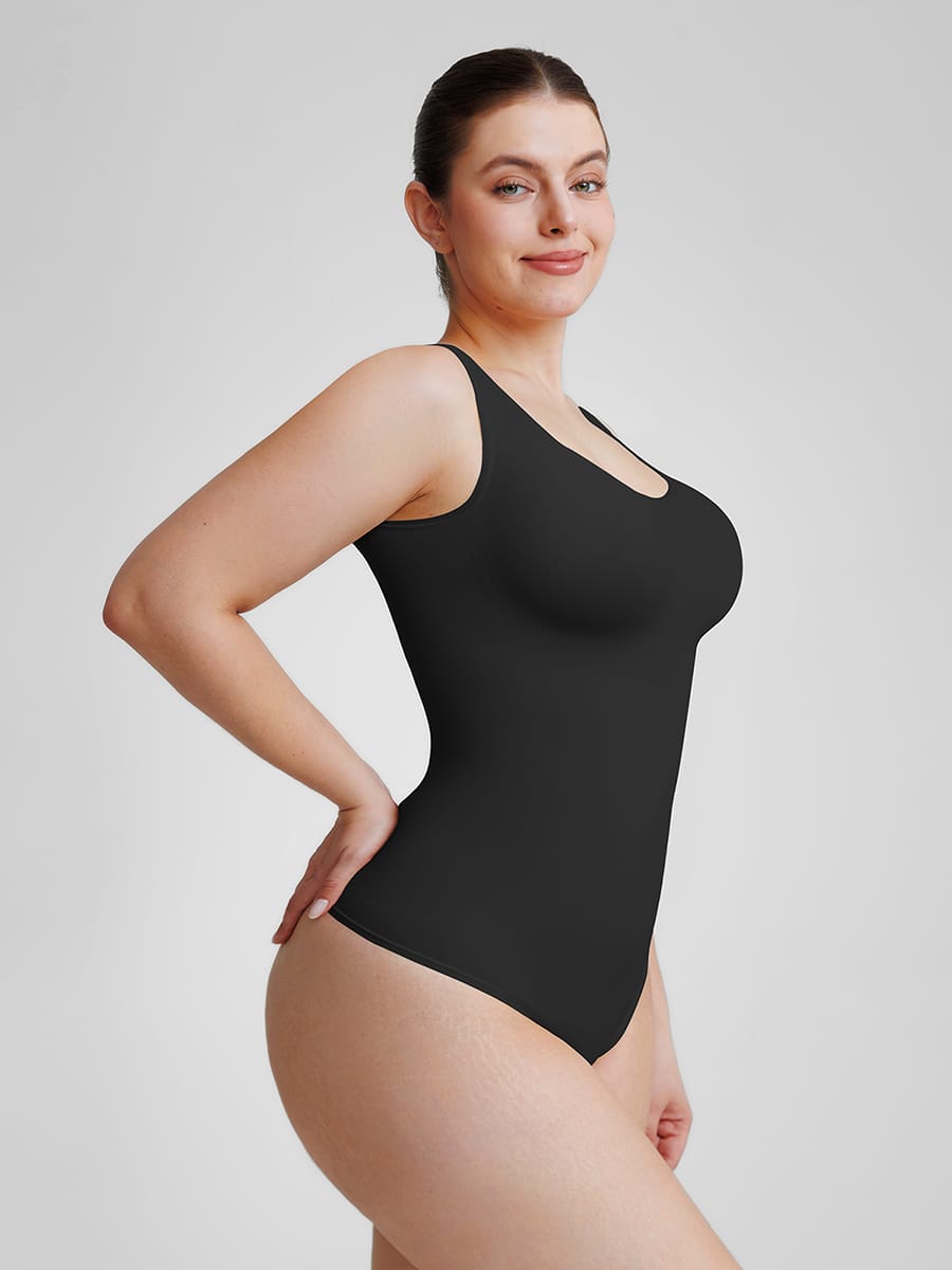 Eco-Friendly Seamless Belly Control Thong Bodysuit